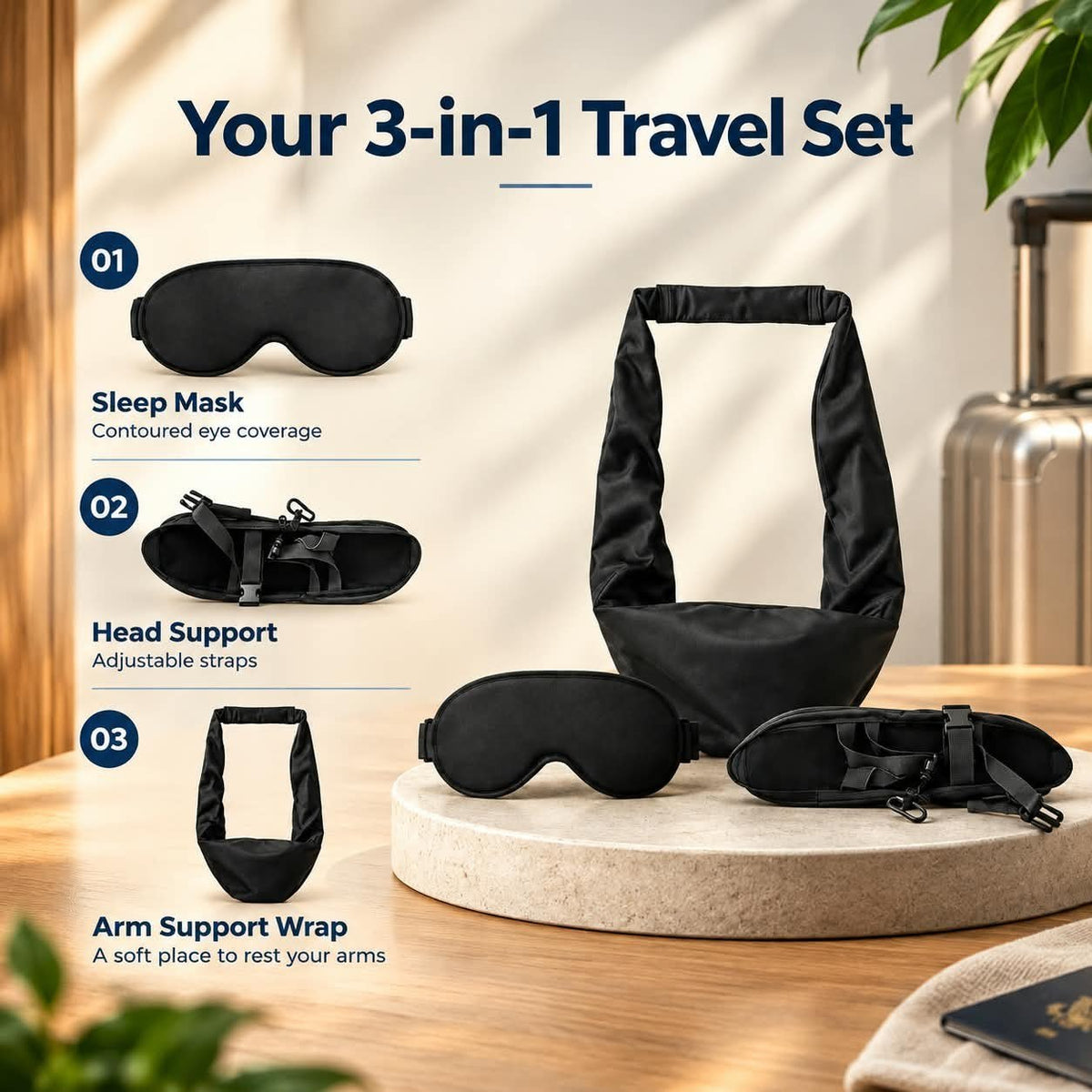 First Class 3-in- 1 Travel Sleep Set